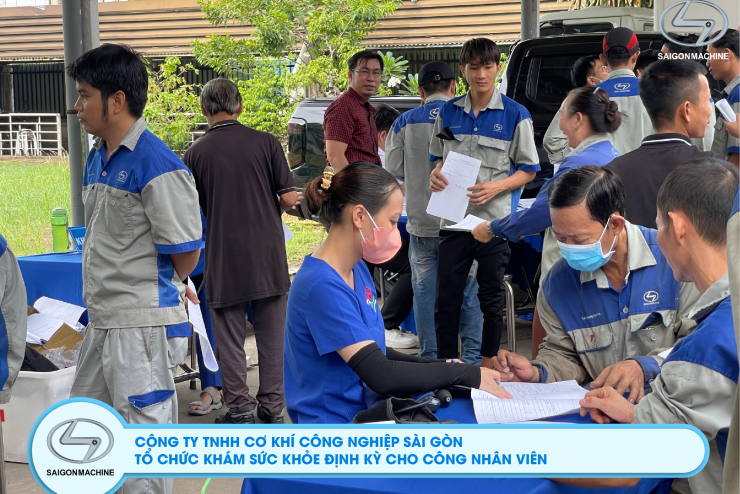 Saigon Machine tổ chức khám sức khỏe định kỳ cho công nhân viên