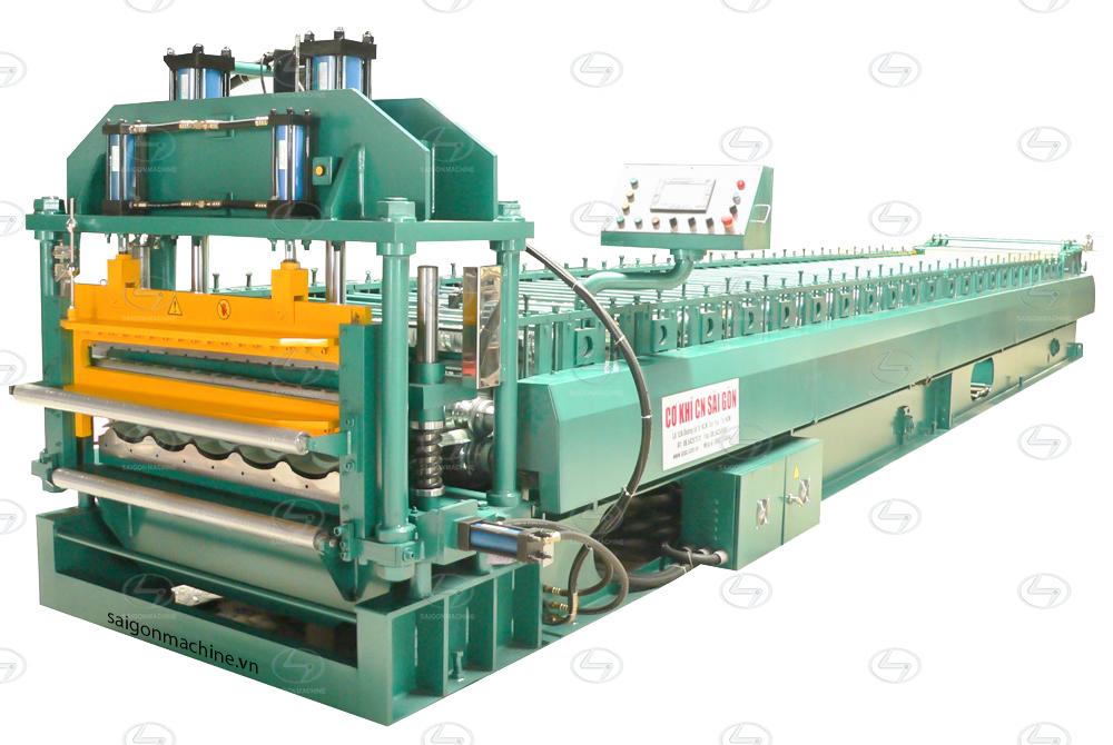 Double layer - Roll forming machine - Roof tile | Glazed tile - Ribs roof trapezoidal | Circulars corrugated | Ribs roof plafonds