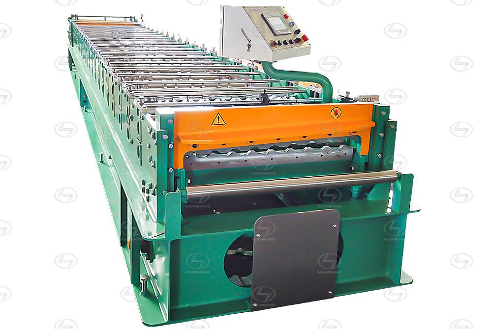 Roll forming machine, single layer, tole, saigonmachine, sgm, saigon industrial metallic, indonesia, square, wave, corrugated,Ribs, roof, trapezoidal