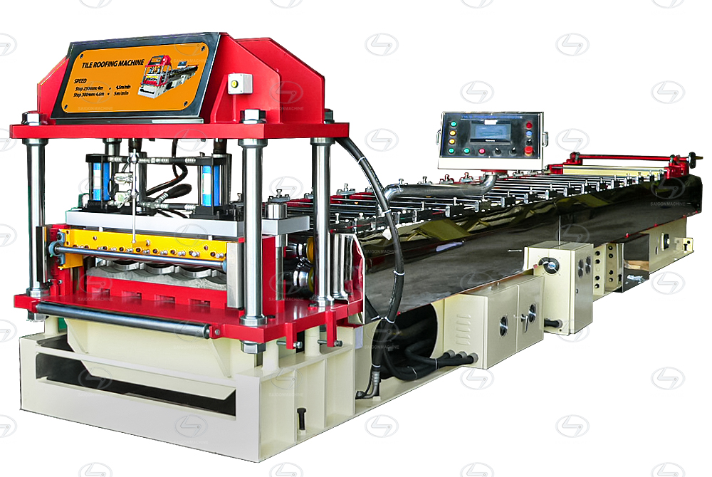 Single layer - Roll forming machine - 05 Of style Indonesia roof tile | Saigon Machine - SGM