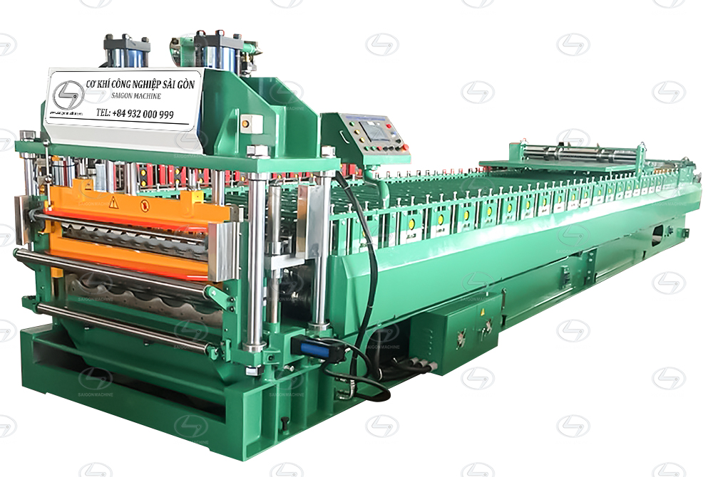 Single layer - Roll forming machine - 6.5 Of style CPAC roof tile - Part 2 | Saigon Machine - SGM