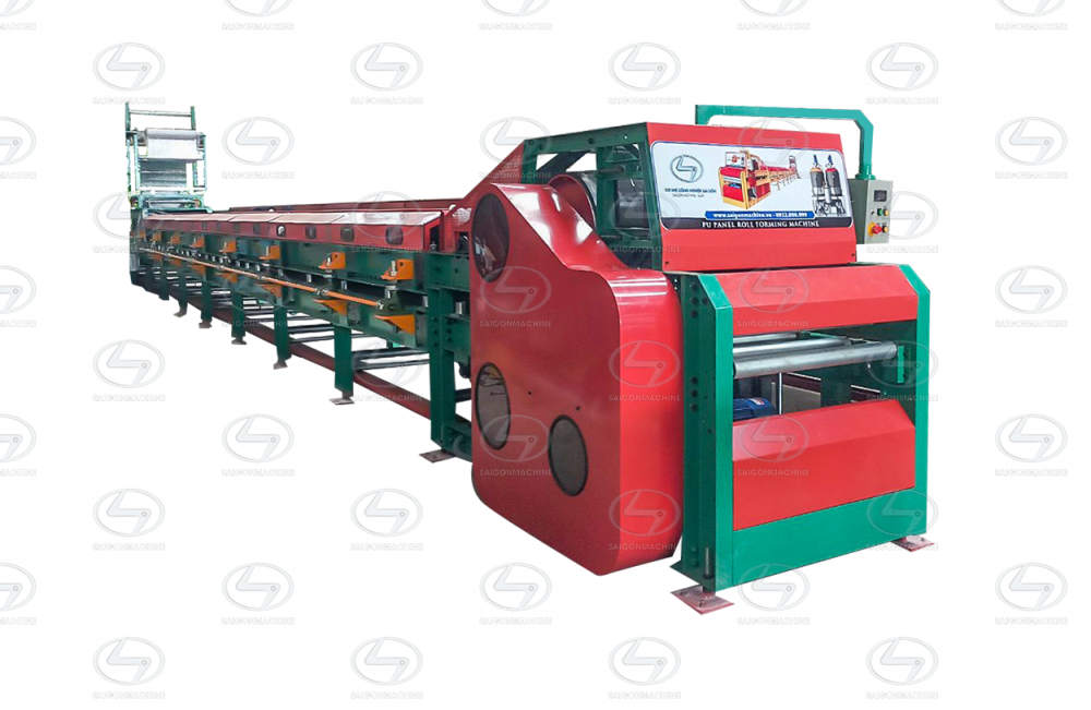 Saigon Industrial Metallic Company, Saigon Machine, SGM, Roll Forming Machine, PU Assambly Line, Styrofoam Rolling Machine, PU Panel Roll Forming Mach