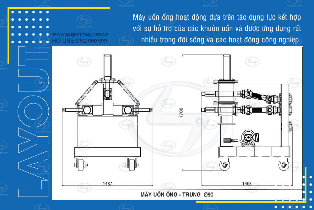 Saigon Machine - SGM xin hân hạnh giới thiệu dòng sản phẩm: Máy uốn ống - Trung. Với 3 dòng máy: Nhỏ - Trung - Lớn, trong từng dòng máy sẽ có các quy cách lô uốn ống khác nhau để phù hợp với nhu cầu của khách hàng. Là một trong những loại máy móc được ứng dụng nhiều trong các ngành cơ khí, công nghiệp xây dựng