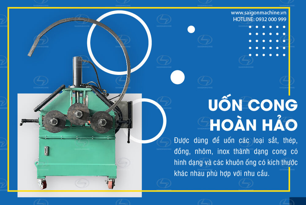 Saigon Machine - SGM xin hân hạnh giới thiệu dòng sản phẩm: Máy uốn ống - Trung. Với 3 dòng máy: Nhỏ - Trung - Lớn, trong từng dòng máy sẽ có các quy cách lô uốn ống khác nhau để phù hợp với nhu cầu của khách hàng. Là một trong những loại máy móc được ứng dụng nhiều trong các ngành cơ khí, công nghiệp xây dựng