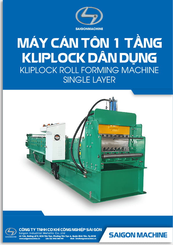 MÁY CÁN TÔN 1 TẦNG KLIPLOCK DÂN DỤNG