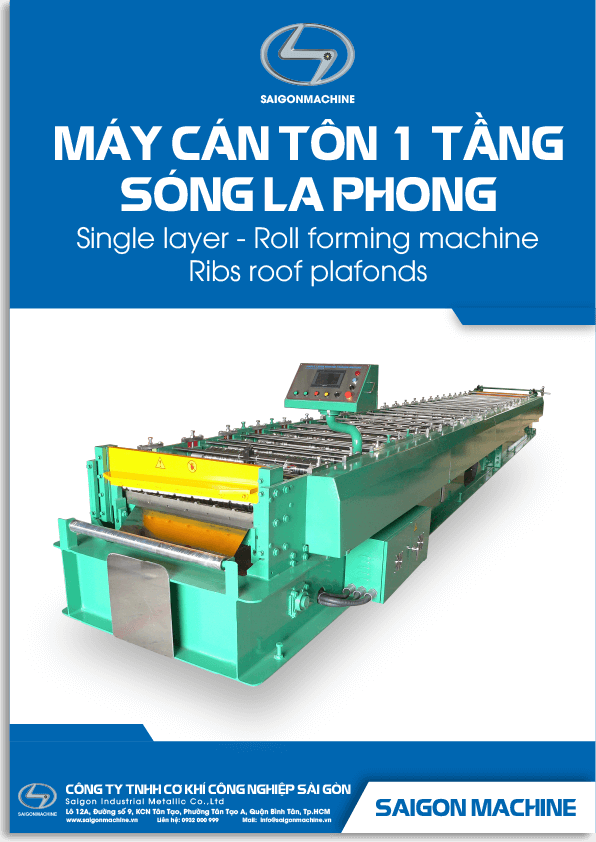 MÁY CÁN TÔN 1 TẦNG SÓNG LA PHONG