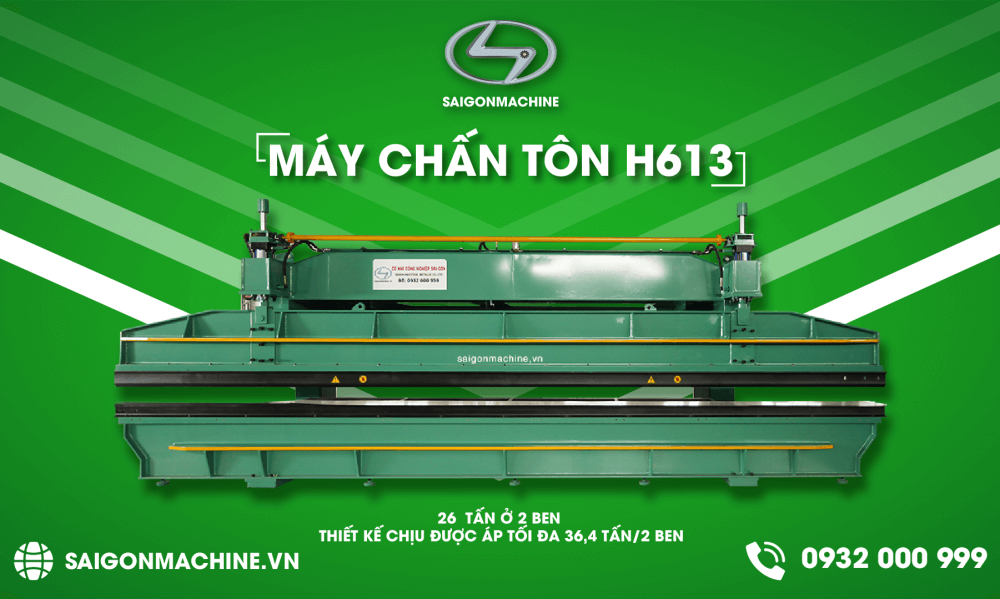 Máy chấn tôn - Có chỉnh độ - 6.1M - H613