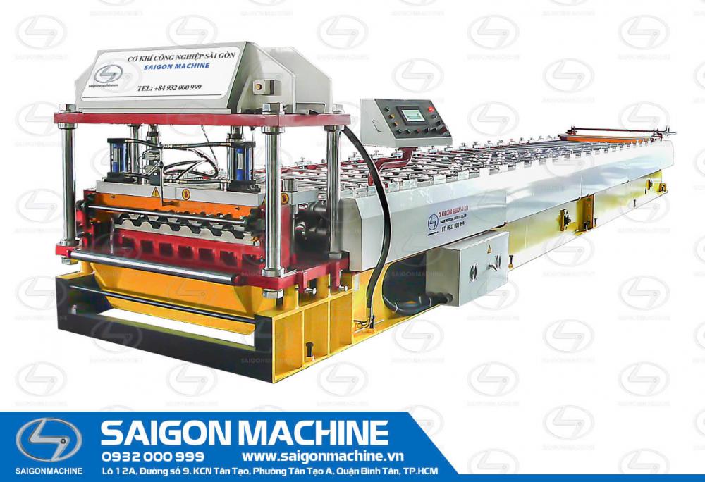 Saigon Machine, SGM, Industrial, Metallic, Steel, Roll, Forming, Machine, Tole, Iron, Contour, Waves, Roof, Corrugated, Single, Double, Layer, Tile, G