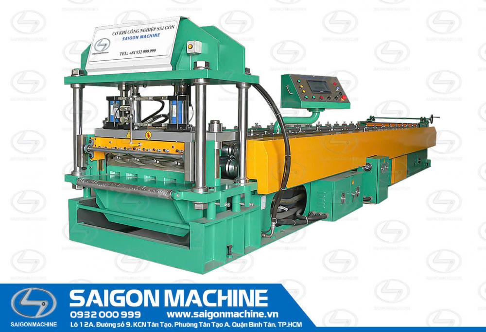 Saigon Machine, SGM, Industrial, Metallic, Steel, Roll, Forming, Machine, Tole, Iron, Contour, Waves, Roof, Corrugated, Single, Double, Layer, Tile, G