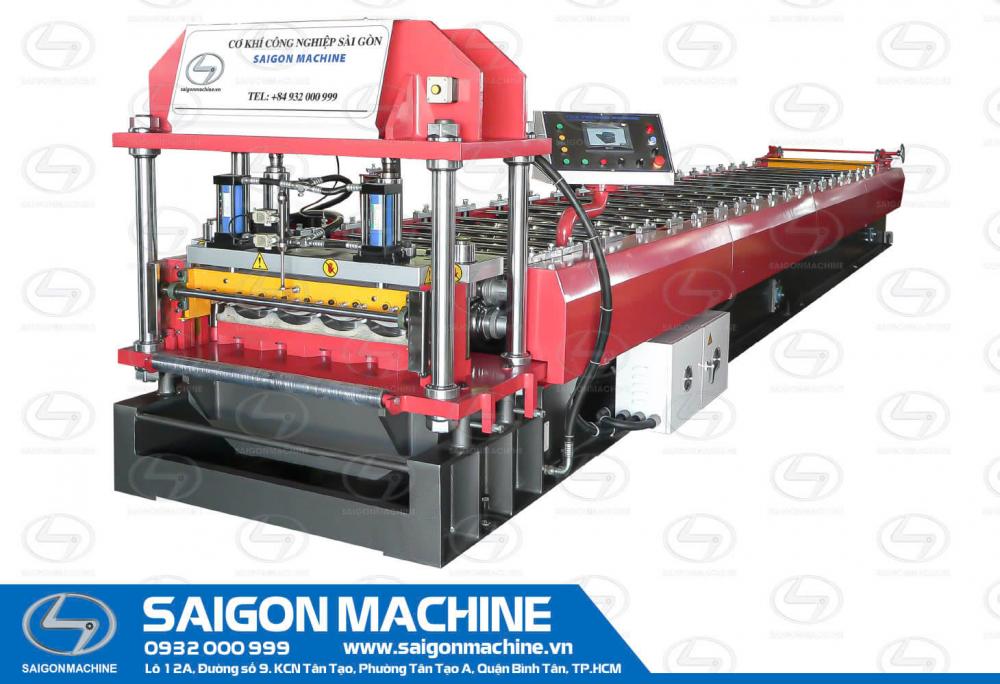 Saigon Machine, SGM, Industrial, Metallic, Steel, Roll, Forming, Machine, Tole, Iron, Contour, Waves, Roof, Corrugated, Single, Double, Layer, Tile, G