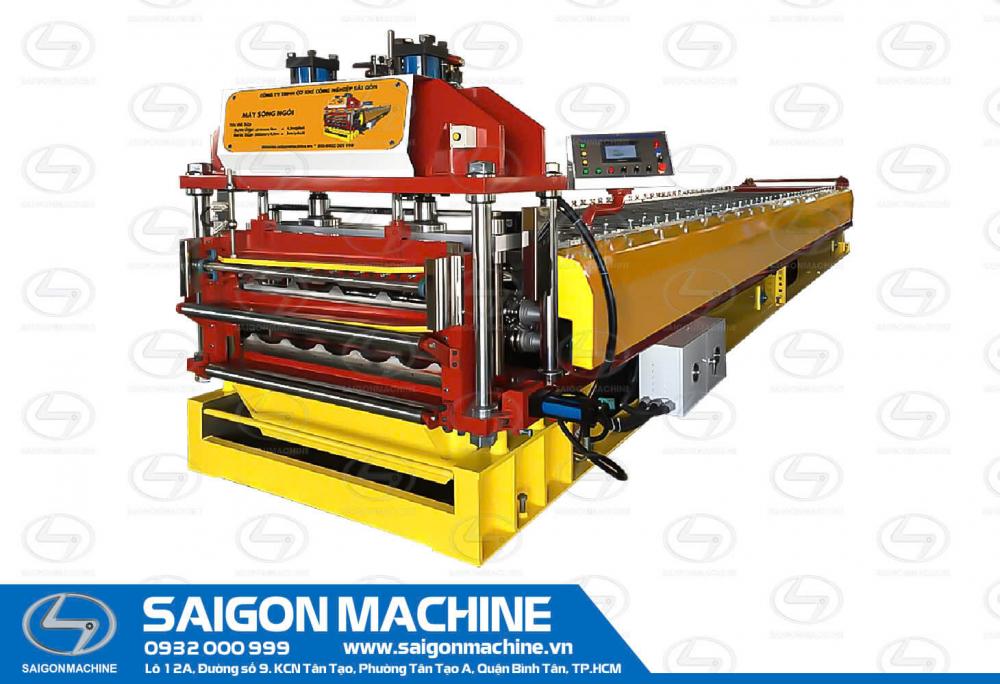 Saigon Machine, SGM, Industrial, Metallic, Steel, Roll, Forming, Machine, Tole, Iron, Single, Double, Layer, Tile, Glazed, Roof