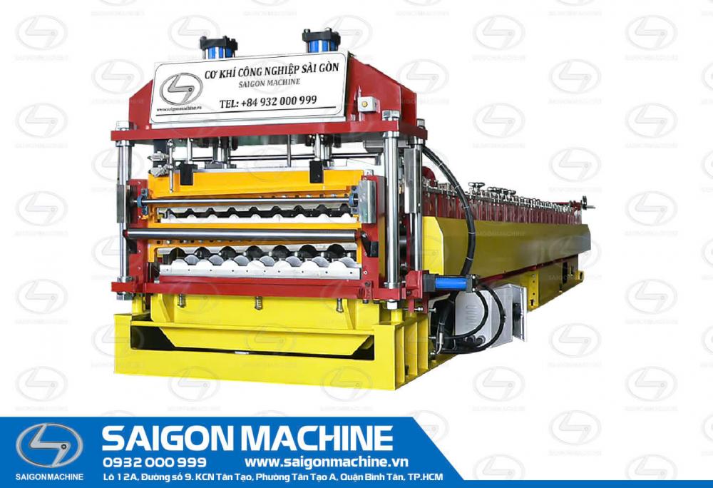 Saigon Machine, SGM, Industrial, Metallic, Steel, Roll, Forming, Machine, Tole, Iron, Single, Double, Layer, Tile, Glazed, Roof