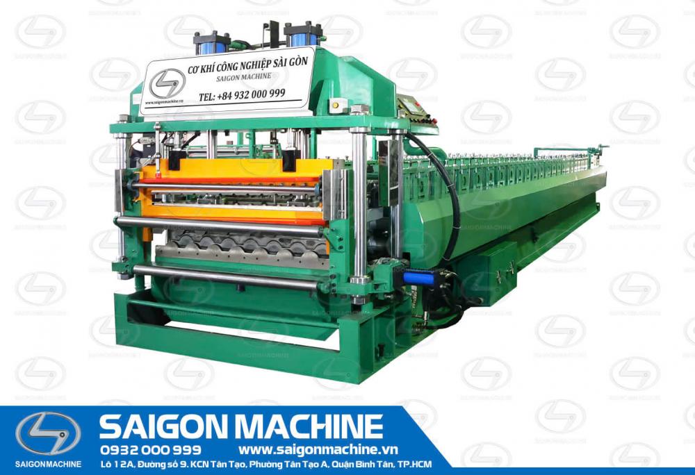 Saigon Machine, SGM, Industrial, Metallic, Steel, Roll, Forming, Machine, Tole, Iron, Single, Double, Layer, Tile, Glazed, Roof