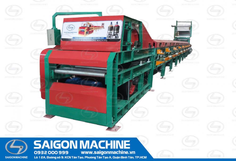 Saigon Industrial Metallic Company, Saigon Machine, SGM, Roll Forming Machine, PU Assambly Line, Styrofoam Rolling Machine, PU Panel Roll Forming Mach