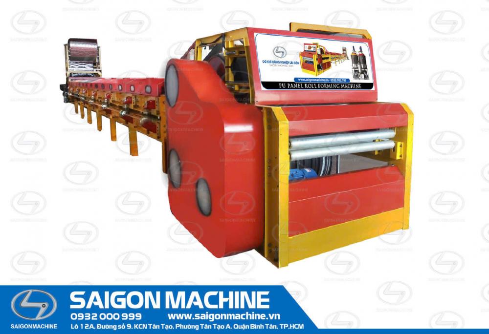 Saigon Industrial Metallic Company, Saigon Machine, SGM, Roll Forming Machine, PU Assambly Line, Styrofoam Rolling Machine, PU Panel Roll Forming Mach