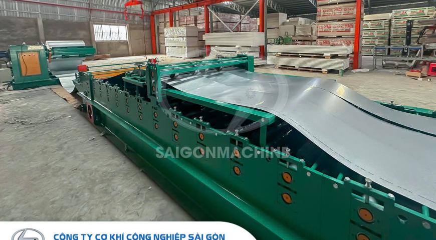 Saigon Machine, Cơ khí Sài Gòn, Máy cán tôn dập vòm, Máy chấn tôn H613, Máy xả cuộn 6 tấn, CÔNG TY TNHH SX TM DV THÀNH PHÁT NHT