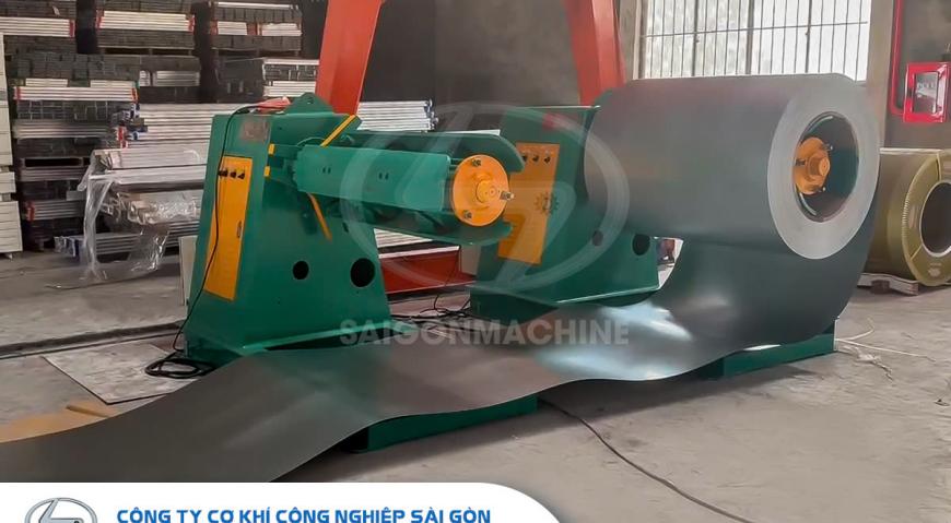 Saigon Machine, Cơ khí Sài Gòn, Máy cán tôn dập vòm, Máy chấn tôn H613, Máy xả cuộn 6 tấn, CÔNG TY TNHH SX TM DV THÀNH PHÁT NHT