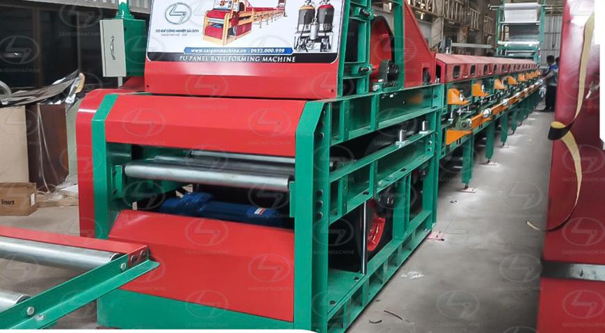 Máy cán tôn xốp PU, máy cán tôn pu, pu forming, pu roll forming machine, tôn pu cách nhiệt, saigonmachine, sgm, cơ khí công nghiệp sài gòn, saigon mac