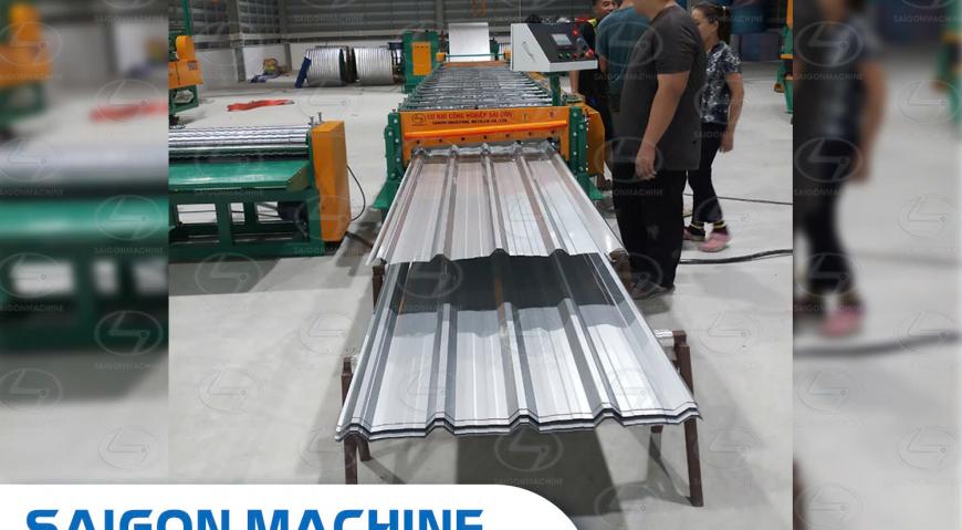 Saigon Machine, SGM, Saigonmachine, Co khi sai gon, Máy cán tôn 1 tầng, Máy dập vòm 1 tầng, Máy chấn H350, Máy cắt xẻ TĐ, Máy cán Z tại CÔNG TY KINGLU