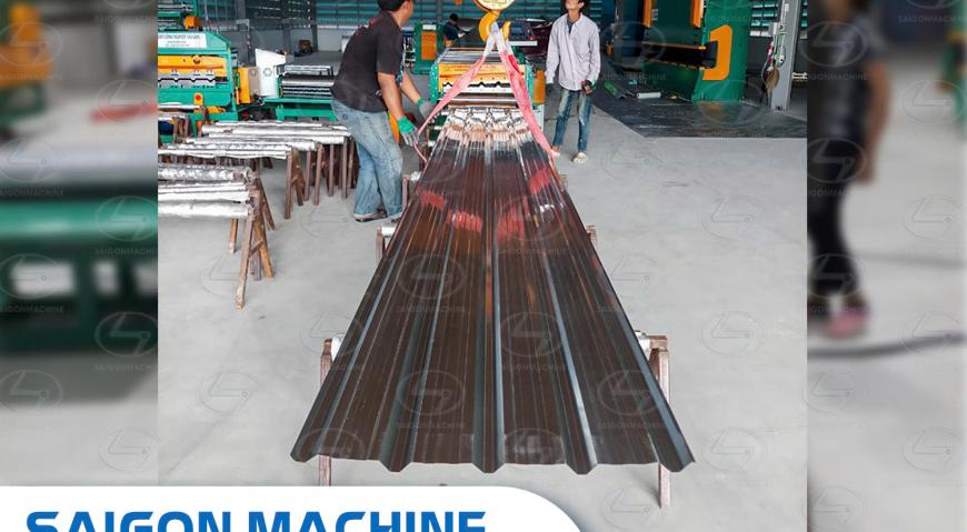 Saigon Machine, SGM, Saigonmachine, Co khi sai gon, Máy cán tôn 1 tầng, Máy dập vòm 1 tầng, Máy chấn H350, Máy cắt xẻ TĐ, Máy cán Z tại CÔNG TY KINGLU