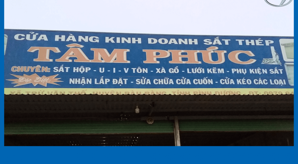 CỬA HÀNG KINH DOANH SẮT THÉP TÂM PHÚC - BÌNH DƯƠNG