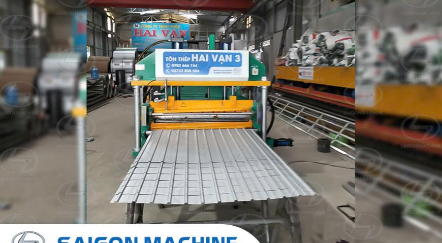 Saigon Machine, saigonmachine, SGM, Cokhisaigon, Co khi cong nghiep Sai Gon, Lắp đặt và nghiệm thu Máy cán tôn sóng ngói 2 tầng , Công ty TNHH thép Ha